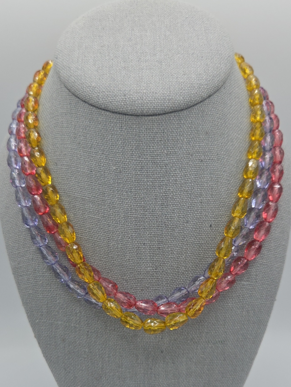 5 for $25! Multicolor Handmade Bead Necklace - Yellow, Pink & Lavender
